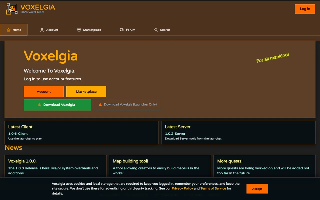 Screenshot of voxelgia.com