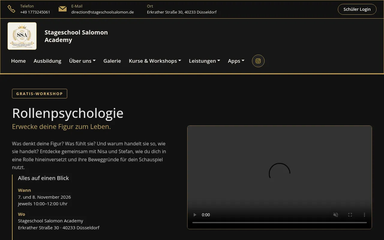 Screenshot of stageschoolsalomon.de