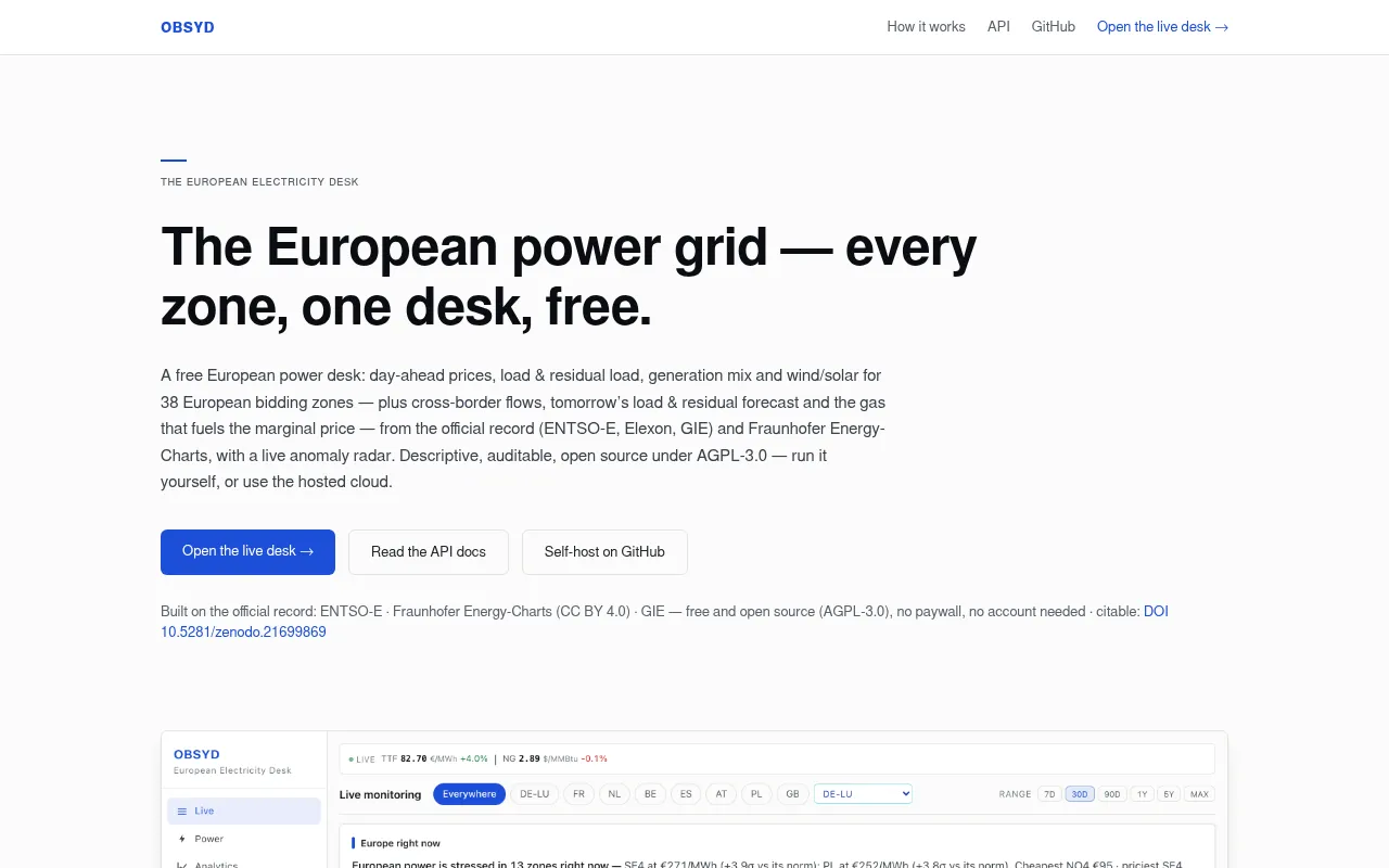 Screenshot of obsyd.dev