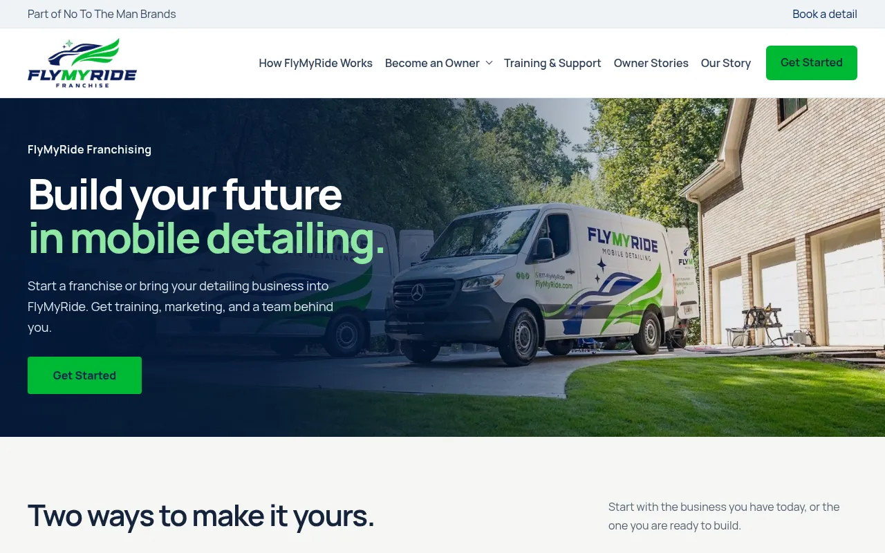 flymyridefranchise.com screenshot