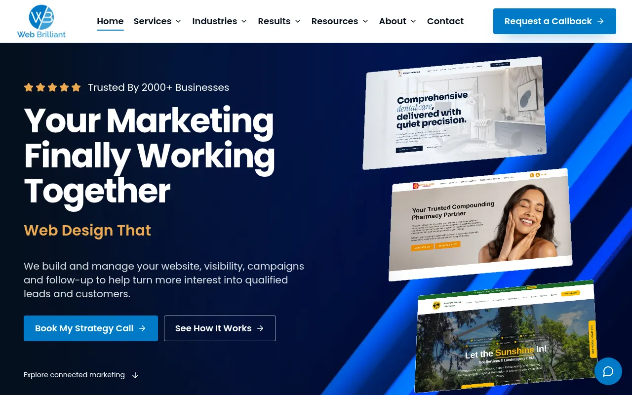 Screenshot of webbrilliantcompany.com