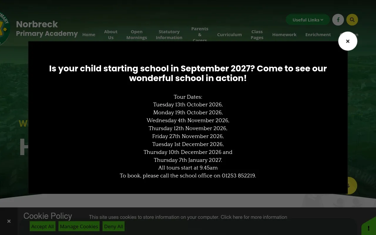 Screenshot of norbreck.blackpool.sch.uk
