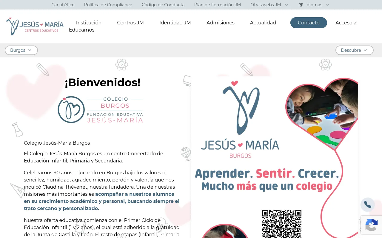 Screenshot of colegiosjesusmaria.com