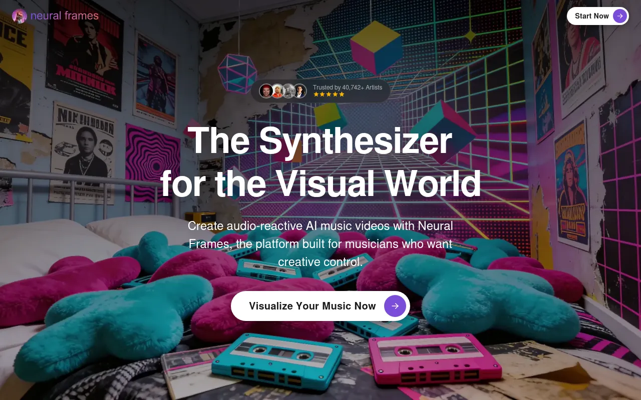 Screenshot of neuralframes.com