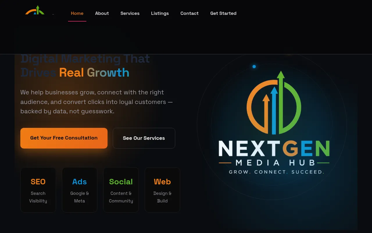 Screenshot of nextgenmediahub.com