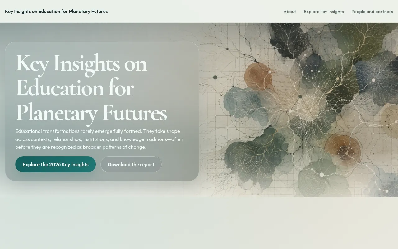 Screenshot of planetaryfutures.education