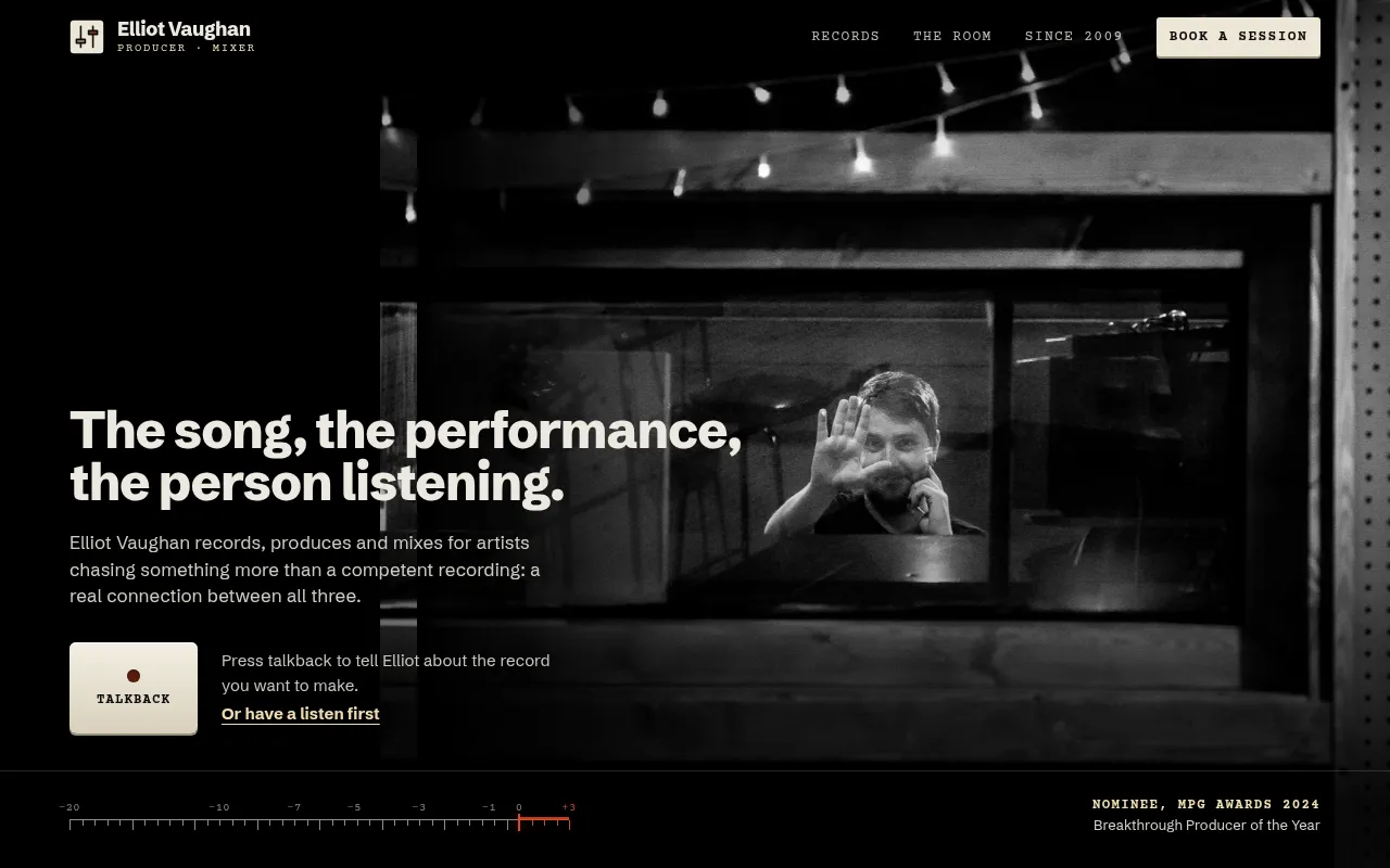 Screenshot of elliotvaughan.bylux.studio