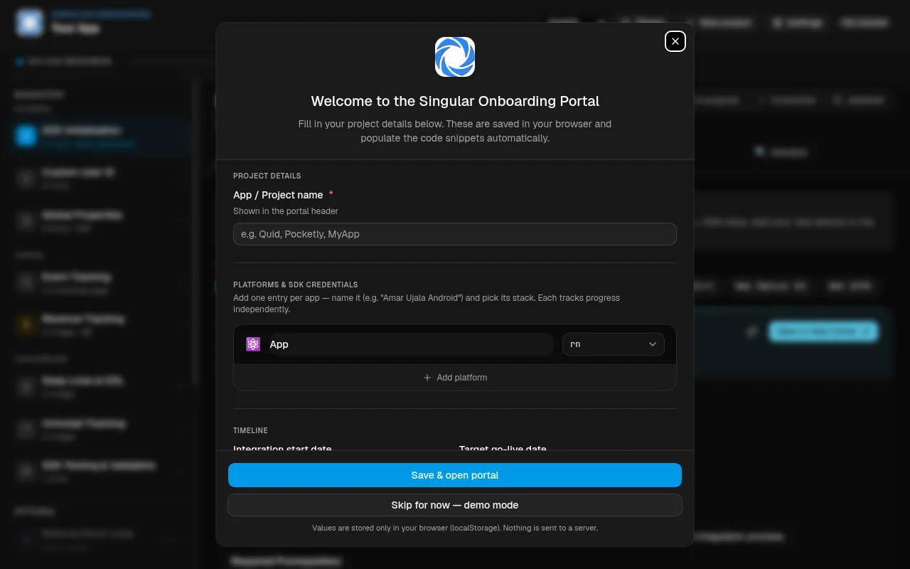 Screenshot of singularonboardingtracker.vercel.app