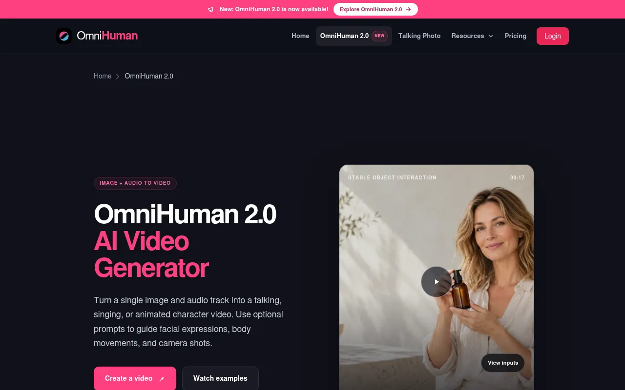 Screenshot of omnihuman-15.com