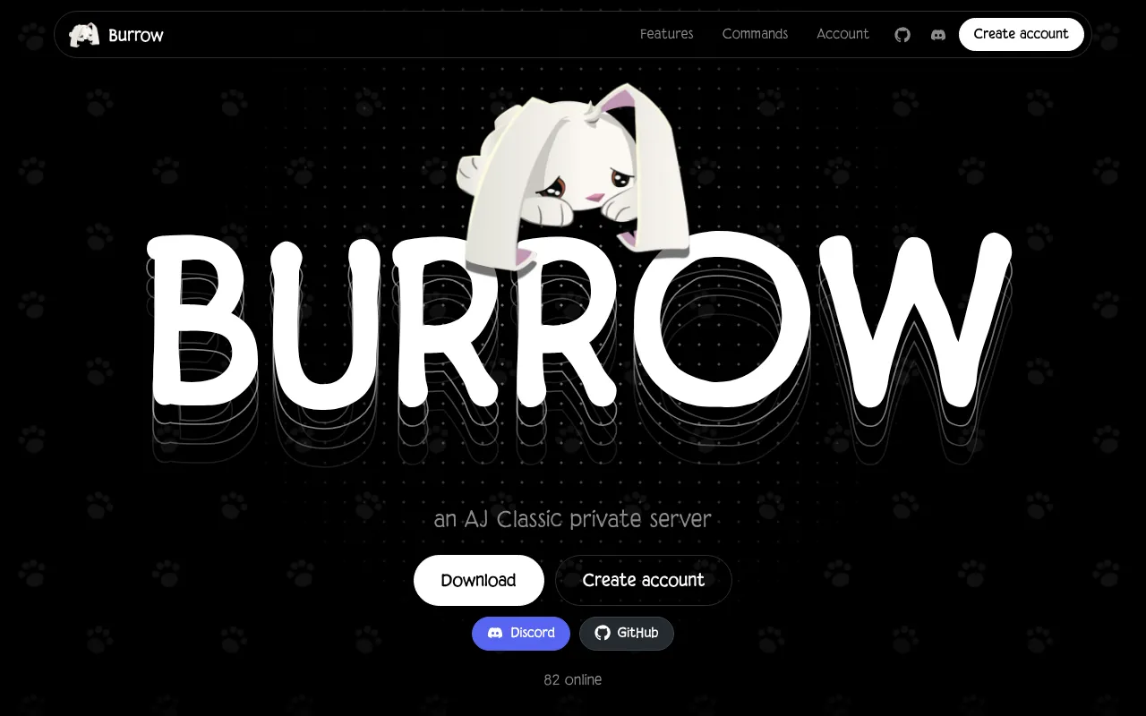 Screenshot of burrow.moe