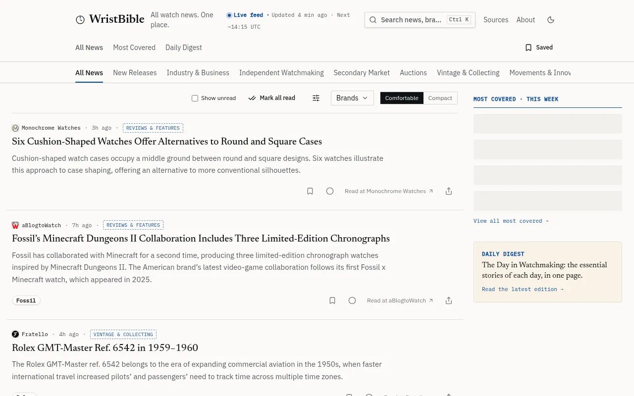 Screenshot of wristbible.com