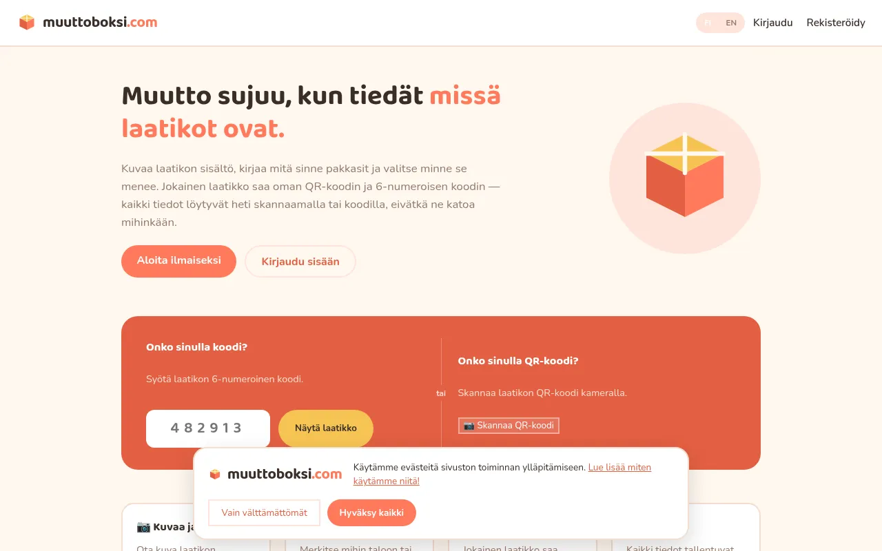 Screenshot of muuttoboksi.com