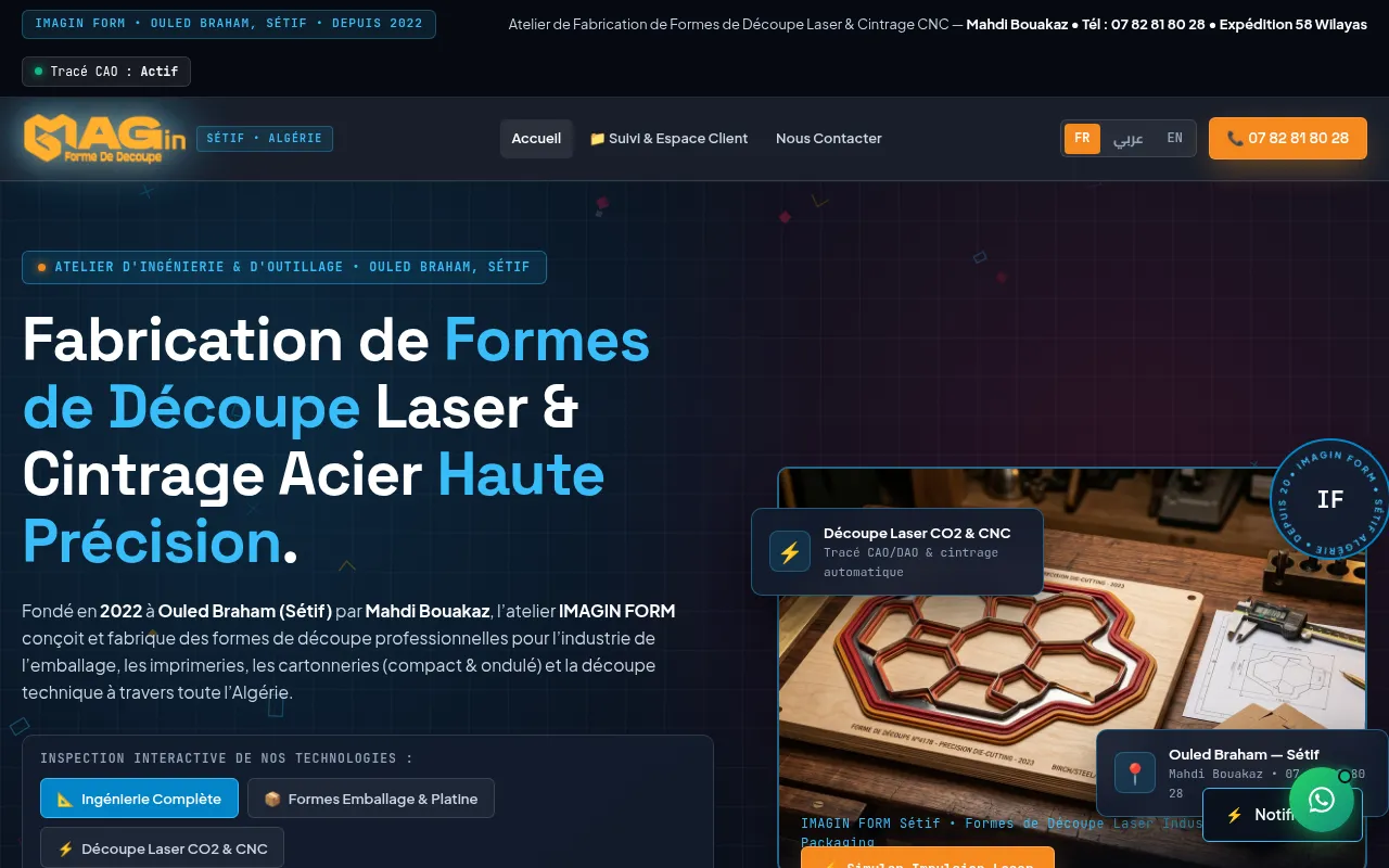 Screenshot of imaginform.site.je