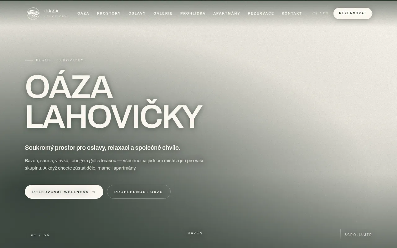 Screenshot of oazalahovicky.cz
