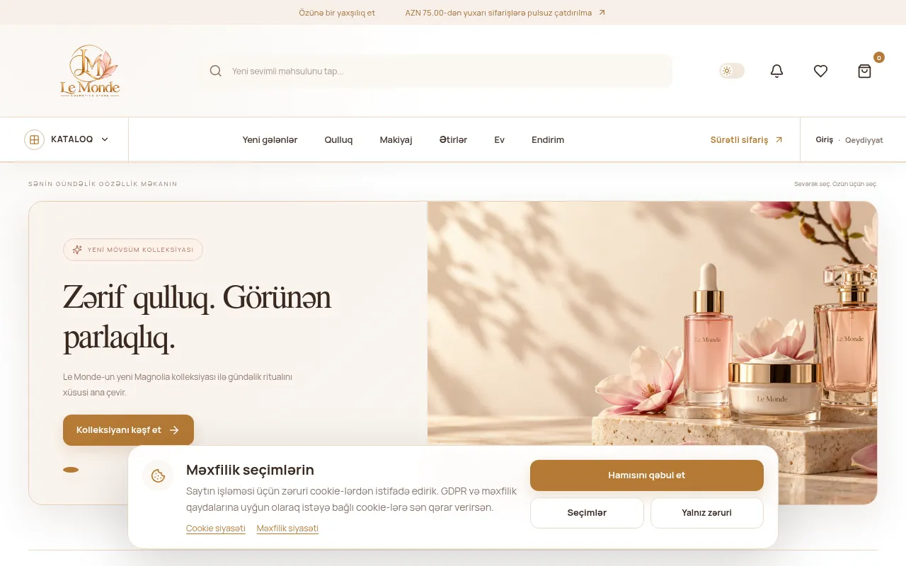 Screenshot of lemonde.az