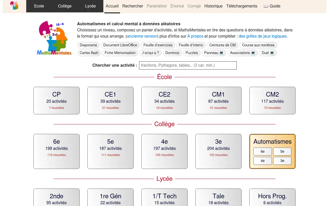 Screenshot of mathsmentales.net
