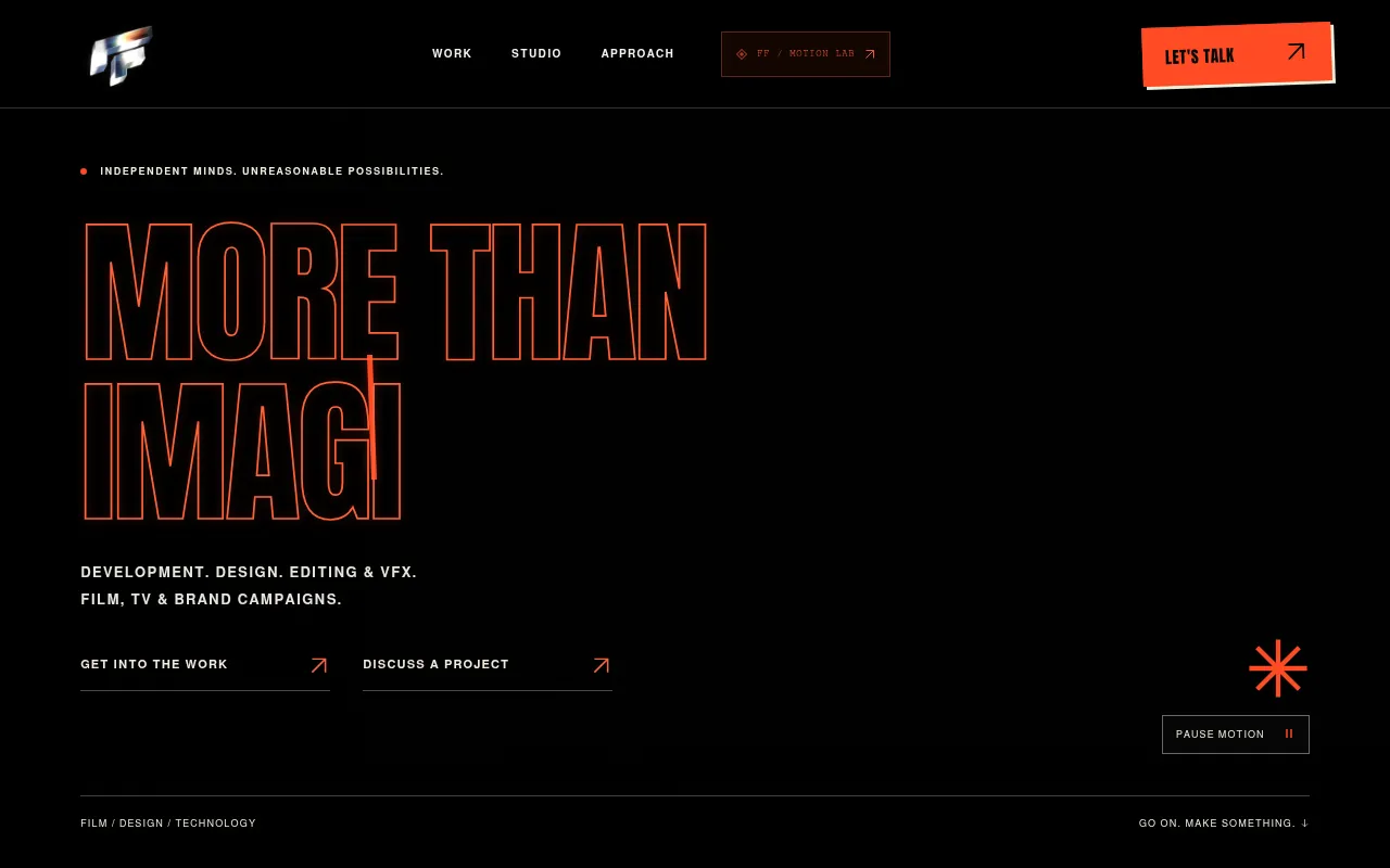 Screenshot of frameandfury.studio