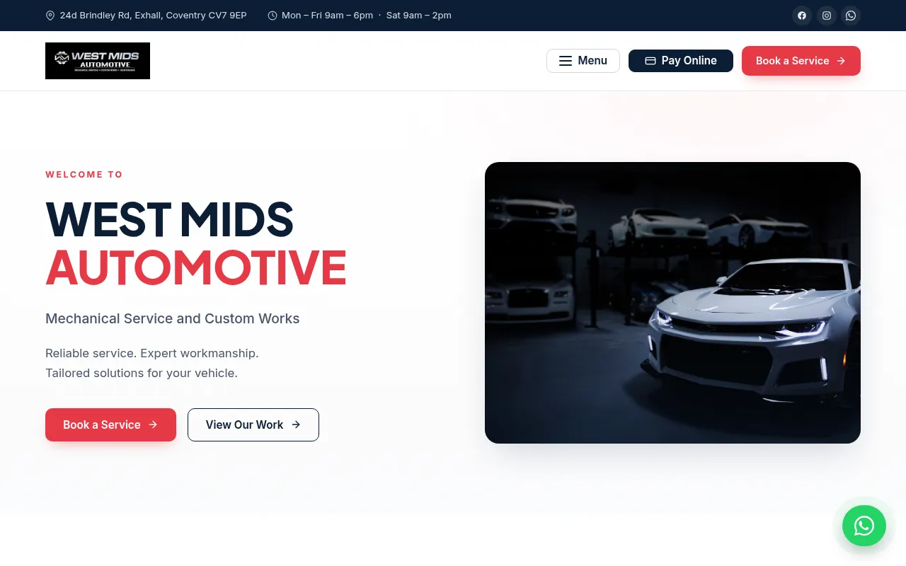 Screenshot of westmidsautomotive.uk