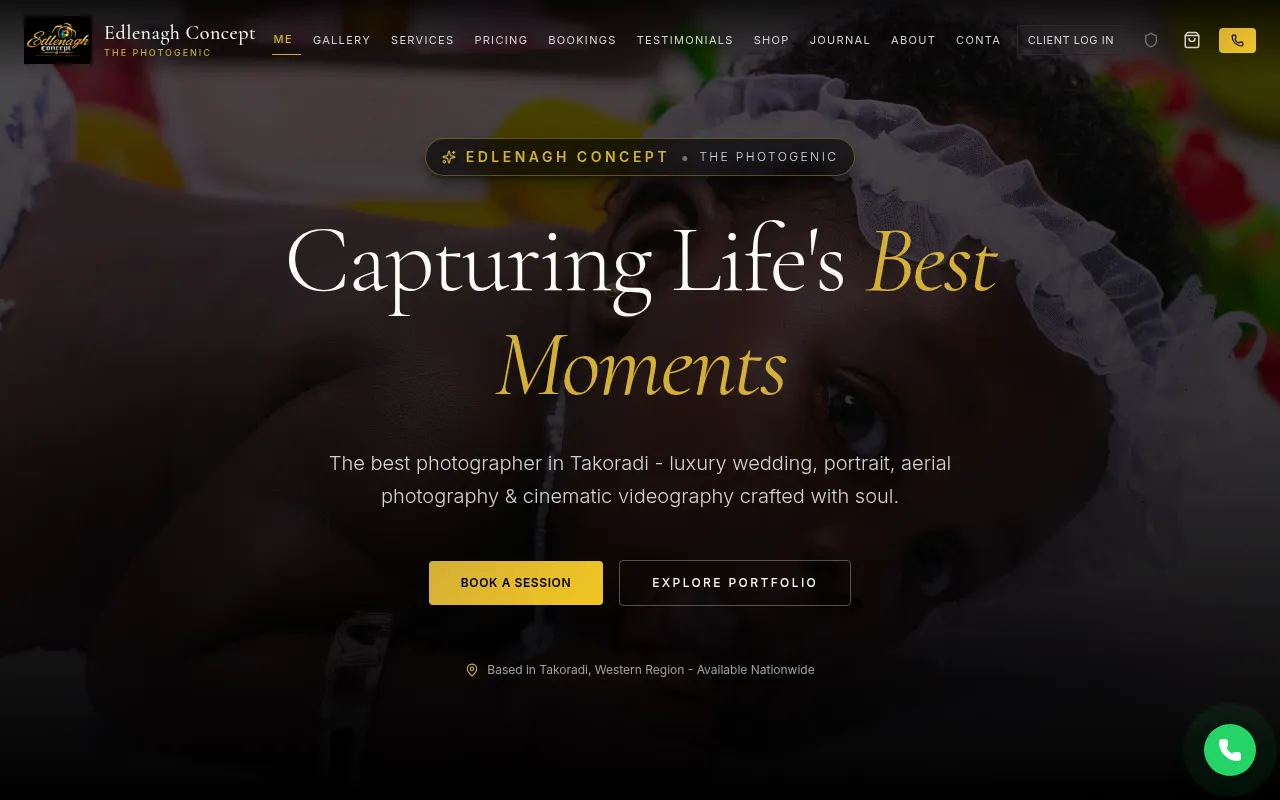Screenshot of edlenaphotographygh.com