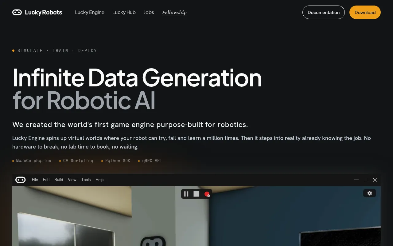 Screenshot of luckyrobots.com
