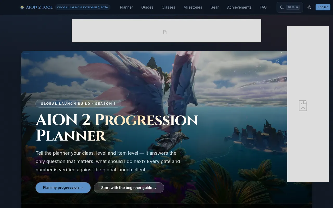 Screenshot of aion2tools.site
