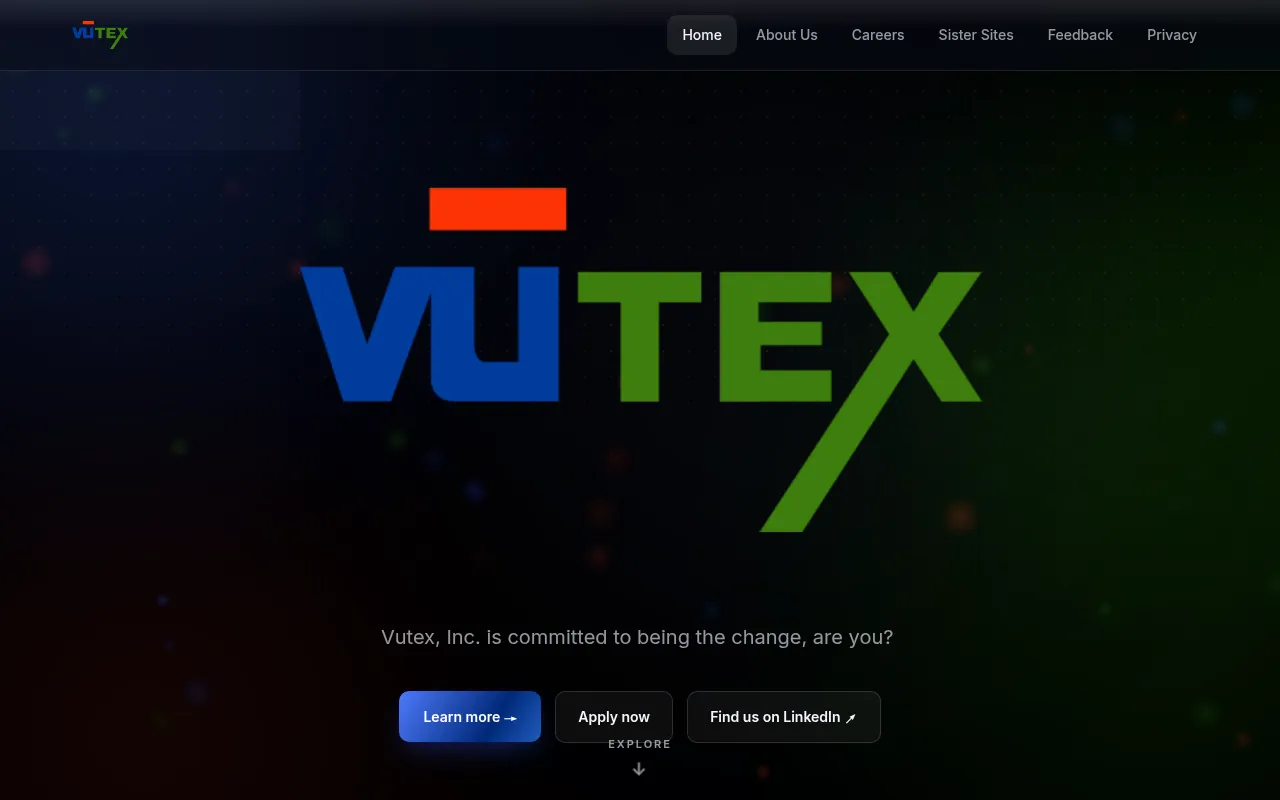 Screenshot of vutexinc.com