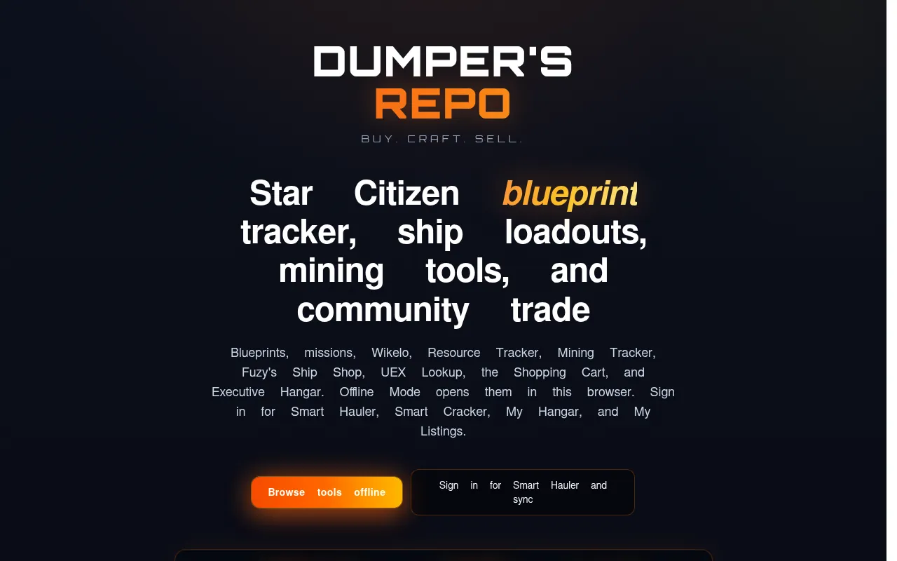Screenshot of dumpers-repo.com
