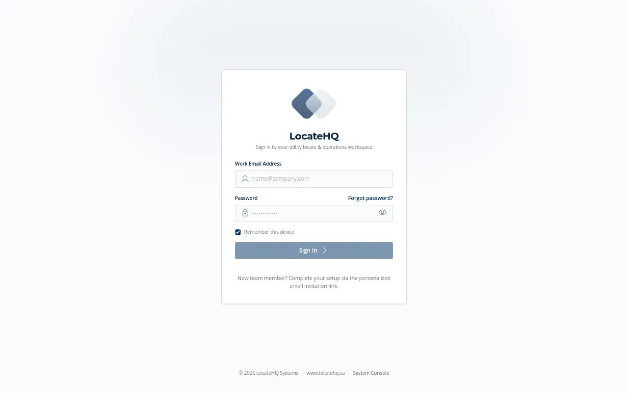 Screenshot of app.locatehq.ca