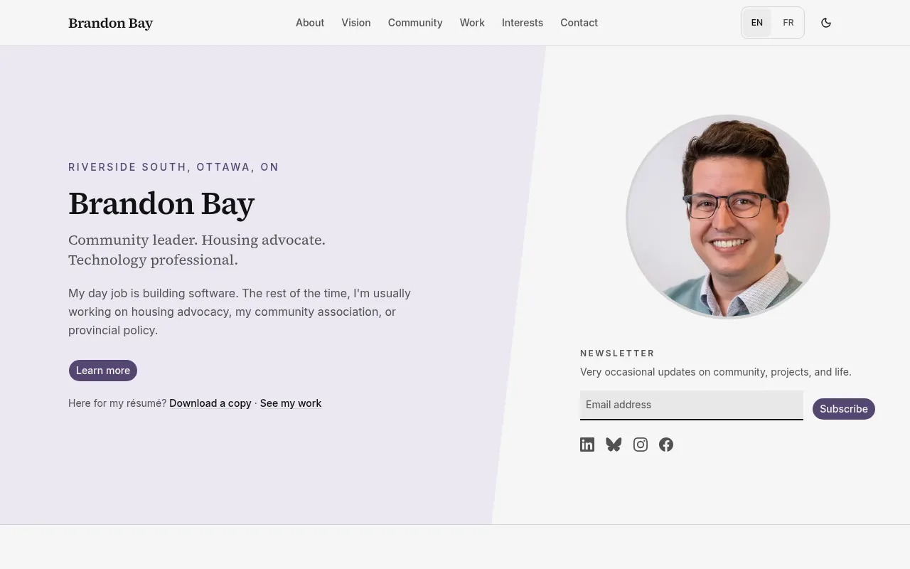 Screenshot of brandonbay.ca