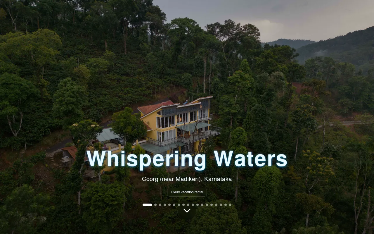 Screenshot of whisperingwaterscoorg.com