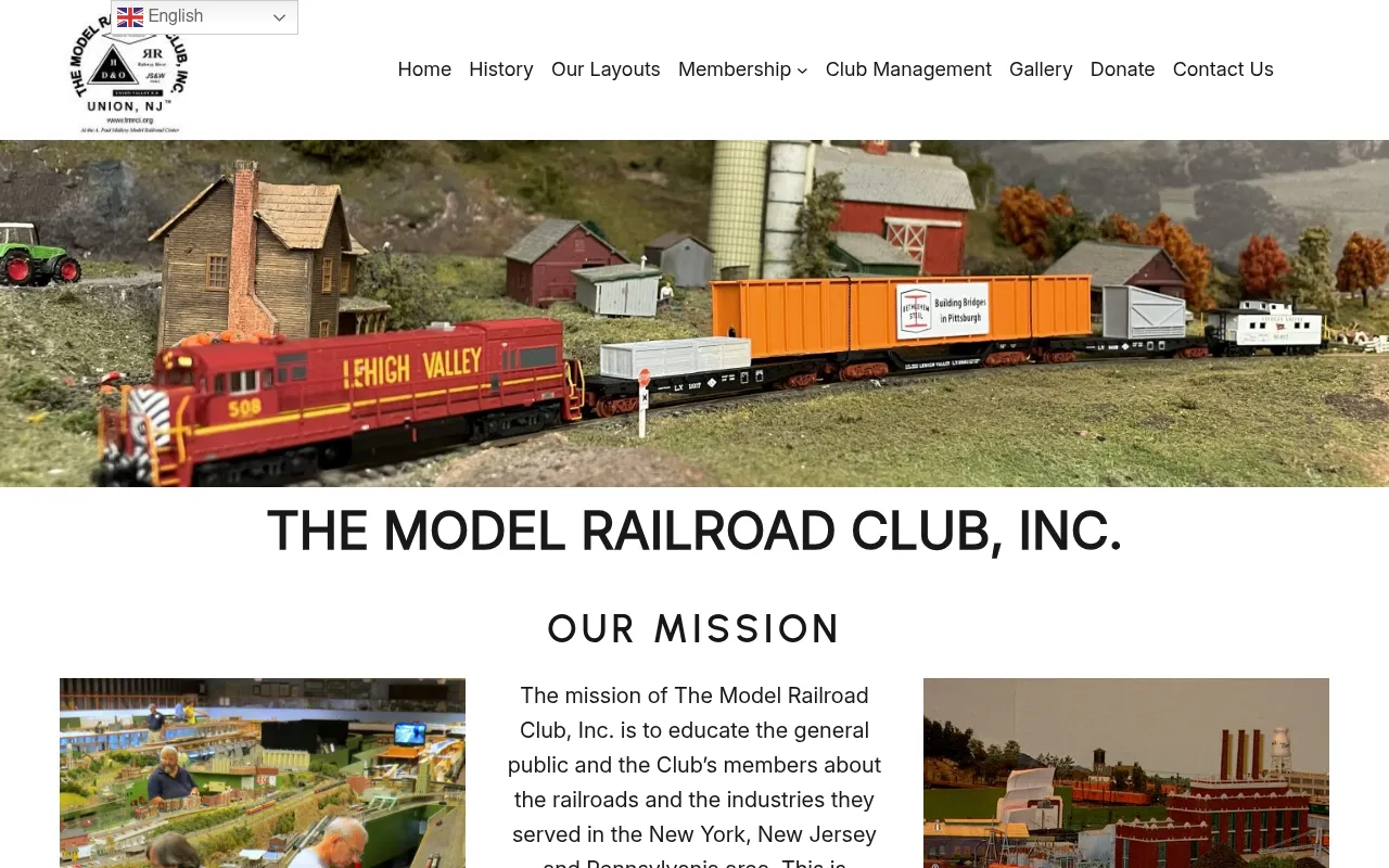 Screenshot of themodelrailroadclub.org