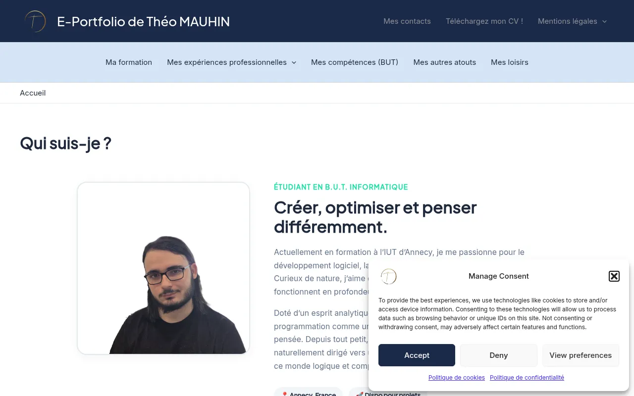Screenshot of theomauhin.fr