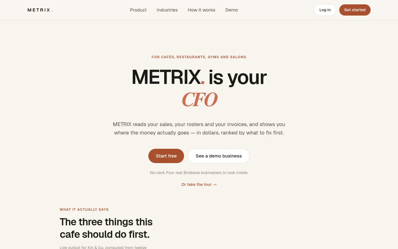 Screenshot of metrix-chi-six.vercel.app