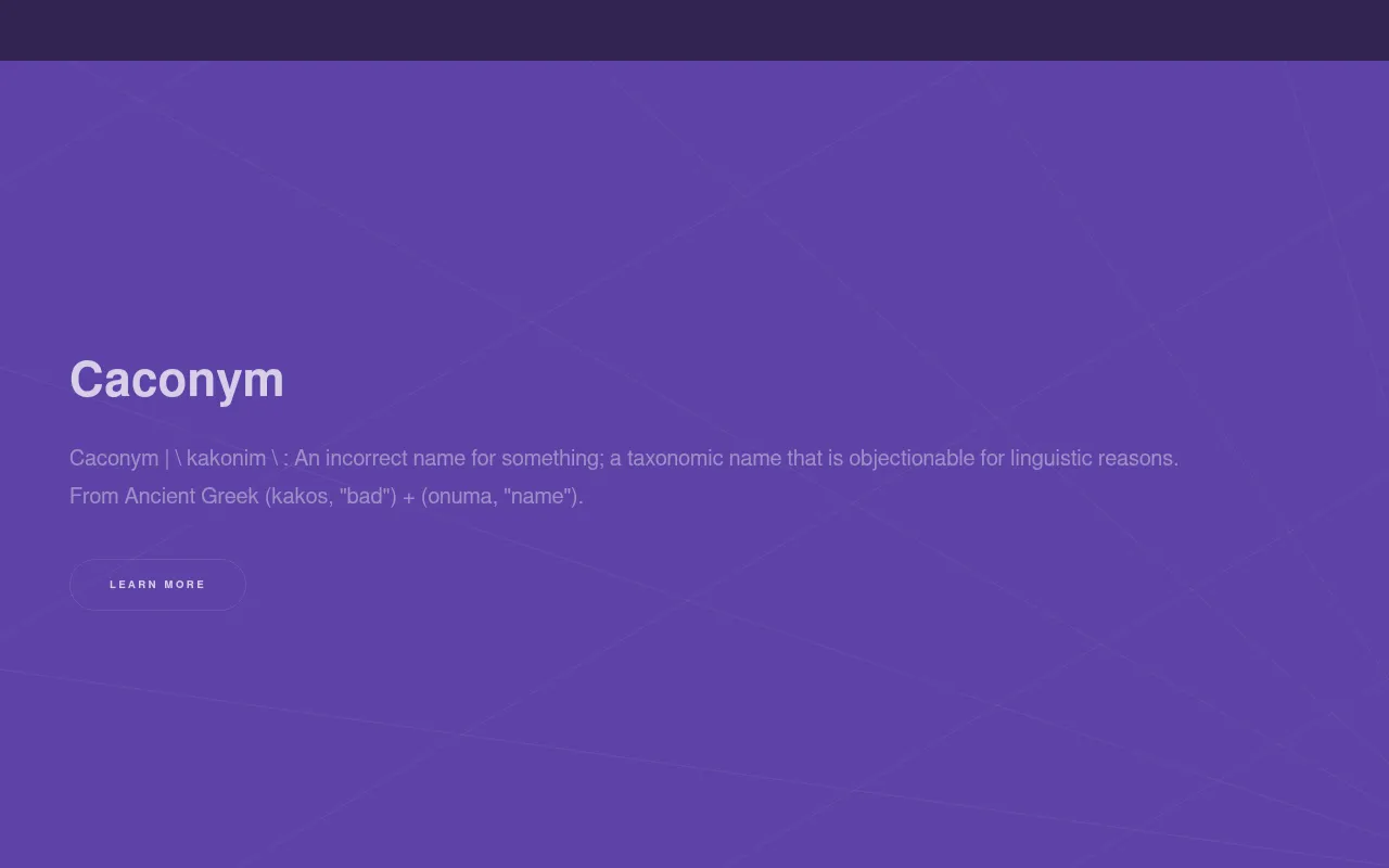 Screenshot of caconym.nl