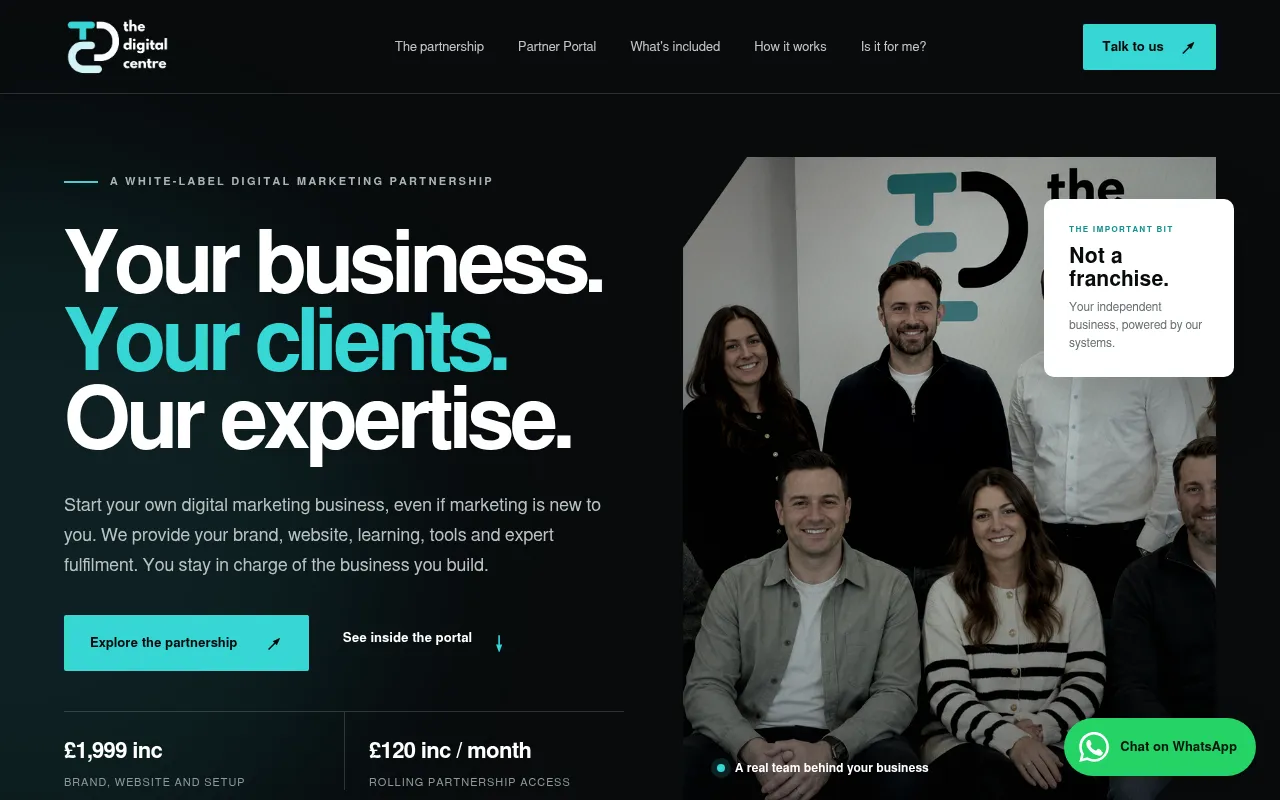 Screenshot of thedigitalcentre.co.uk