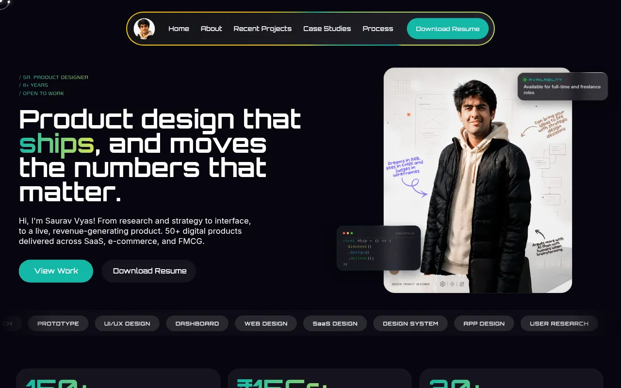 Screenshot of isaurav.design