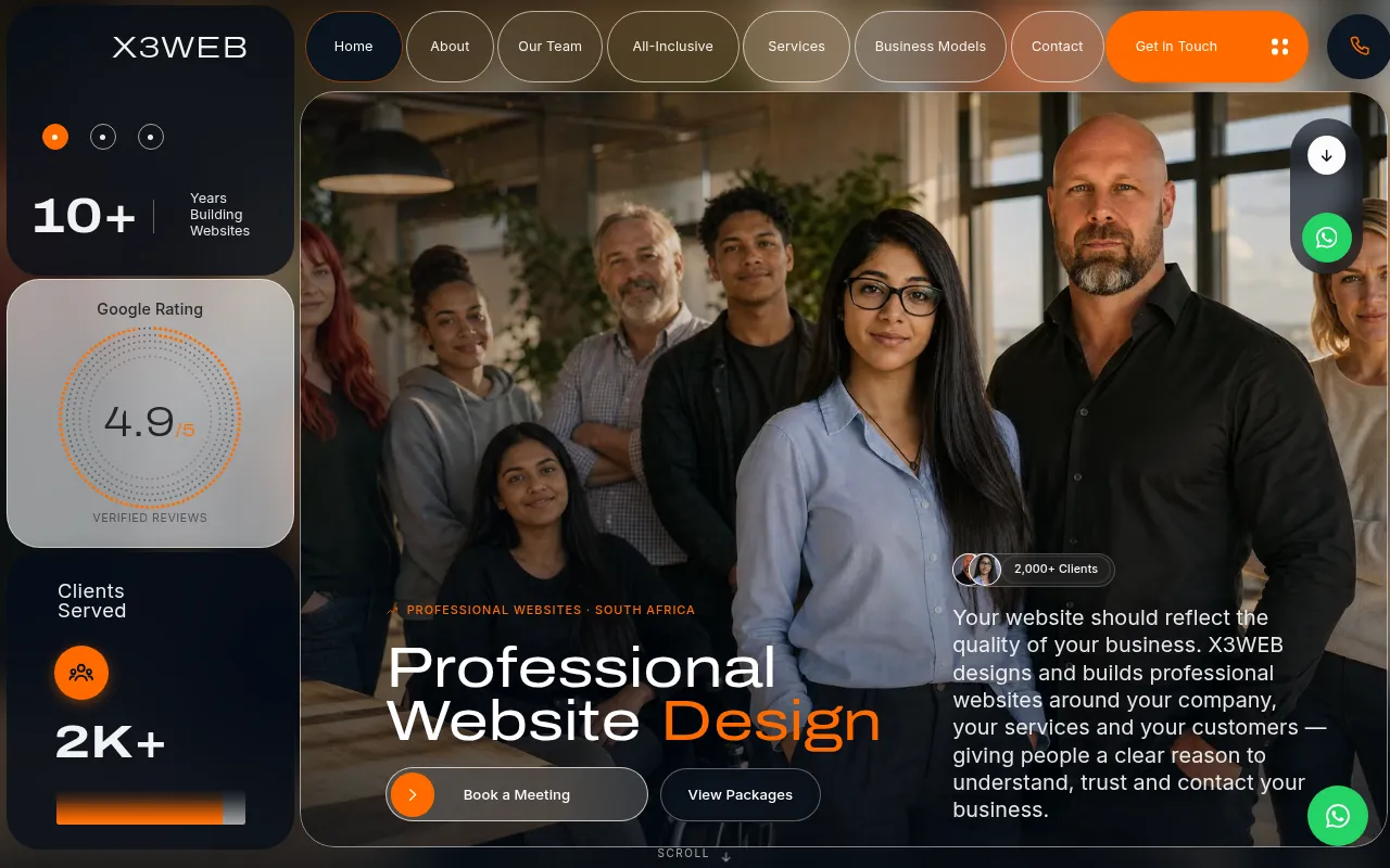 Screenshot of x3web.co.za