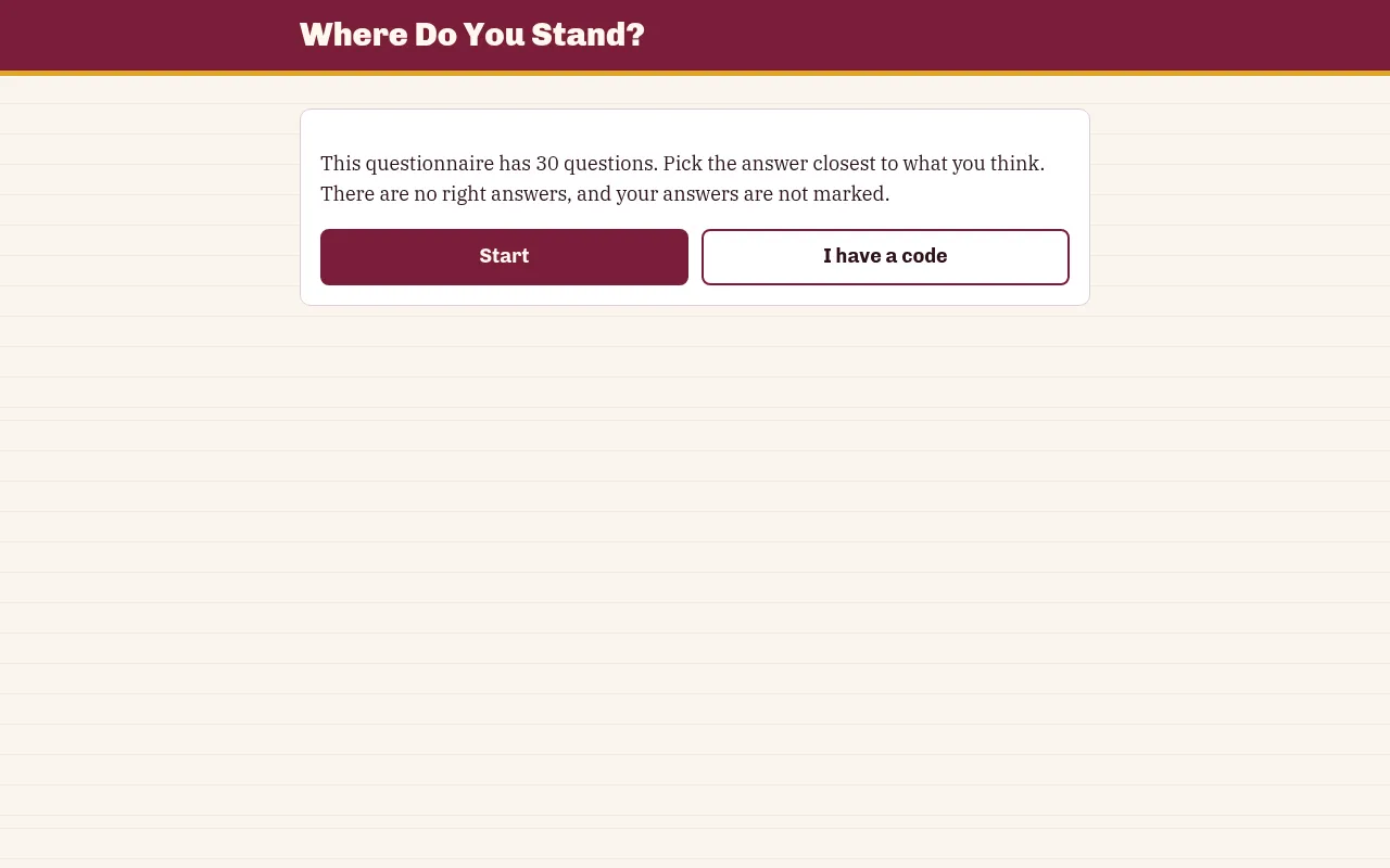 Screenshot of where-do-you-stand.pages.dev