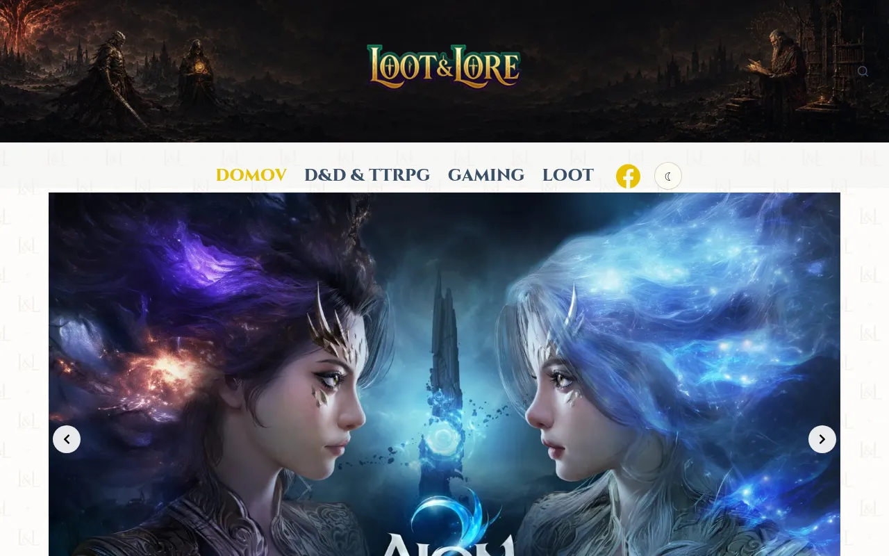 Screenshot of lootandlore.eu
