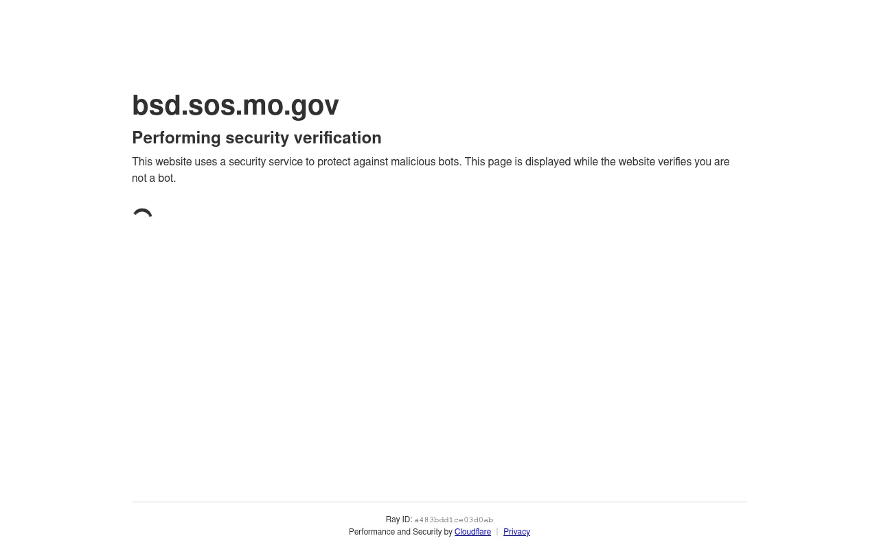 Screenshot of bsd.sos.mo.gov
