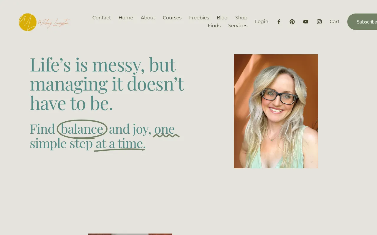 Screenshot of whitneylivingston.com
