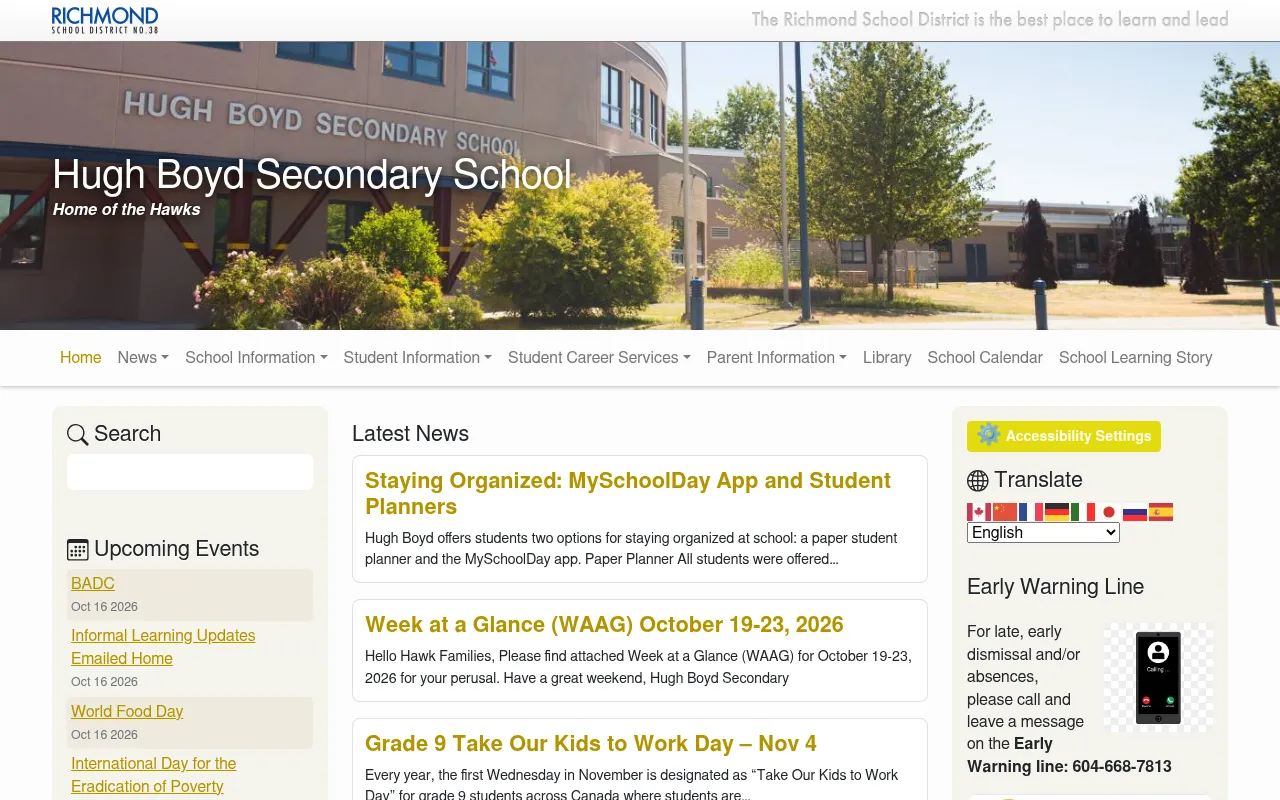 Screenshot of boyd.sd38.bc.ca