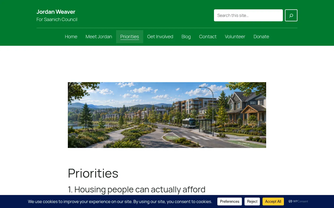 Screenshot of jordanweaver.ca