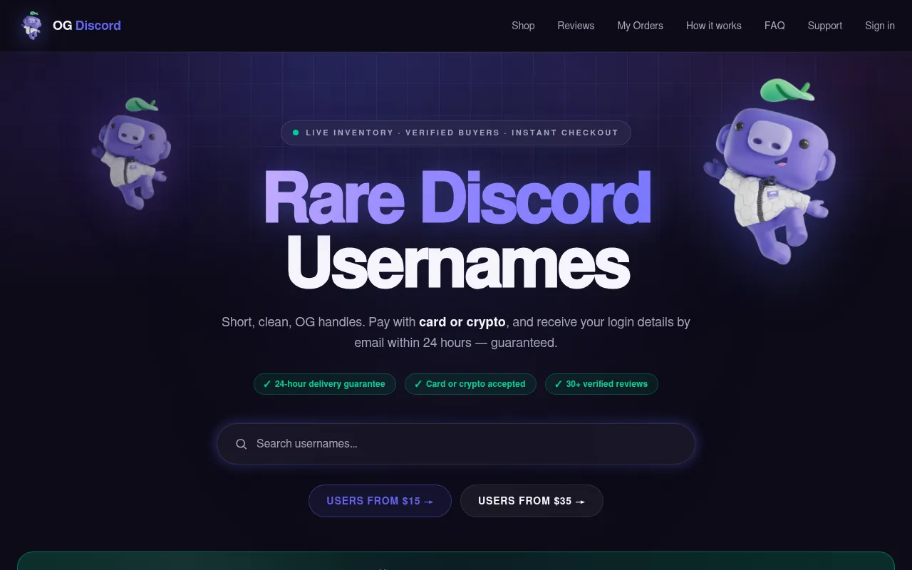 Screenshot of ogdiscordusers.com