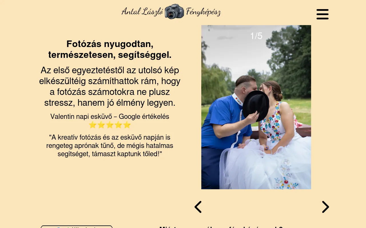 Screenshot of antallaszlo.hu