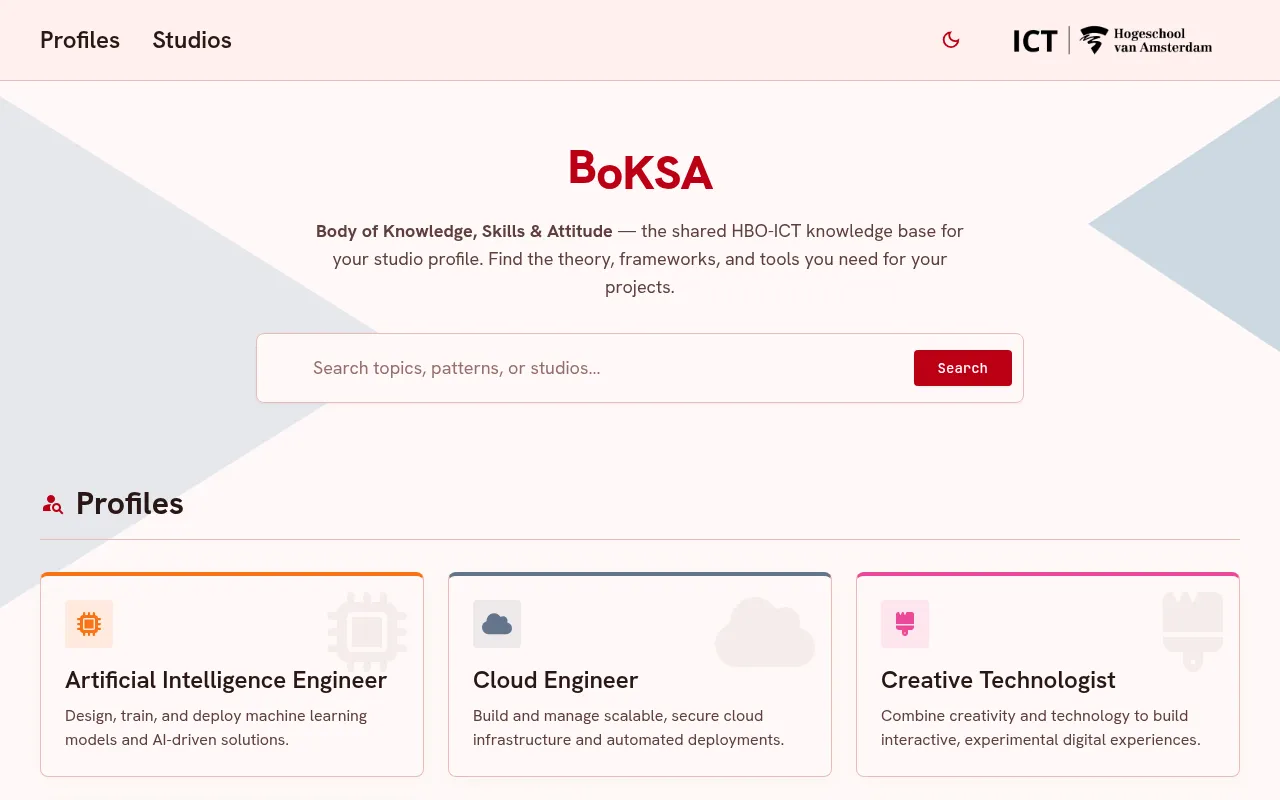 Screenshot of boksa.hbo-ict-hva.nl