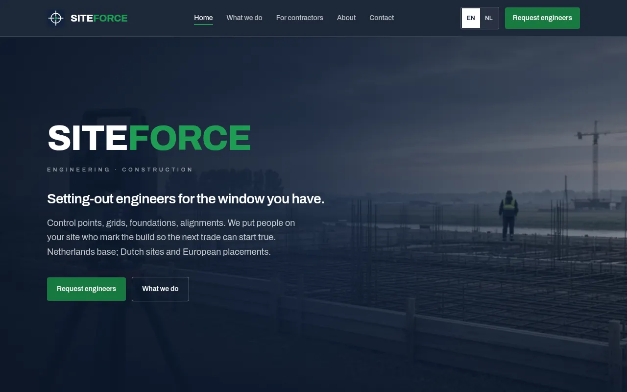 Screenshot of siteforcebv.nl