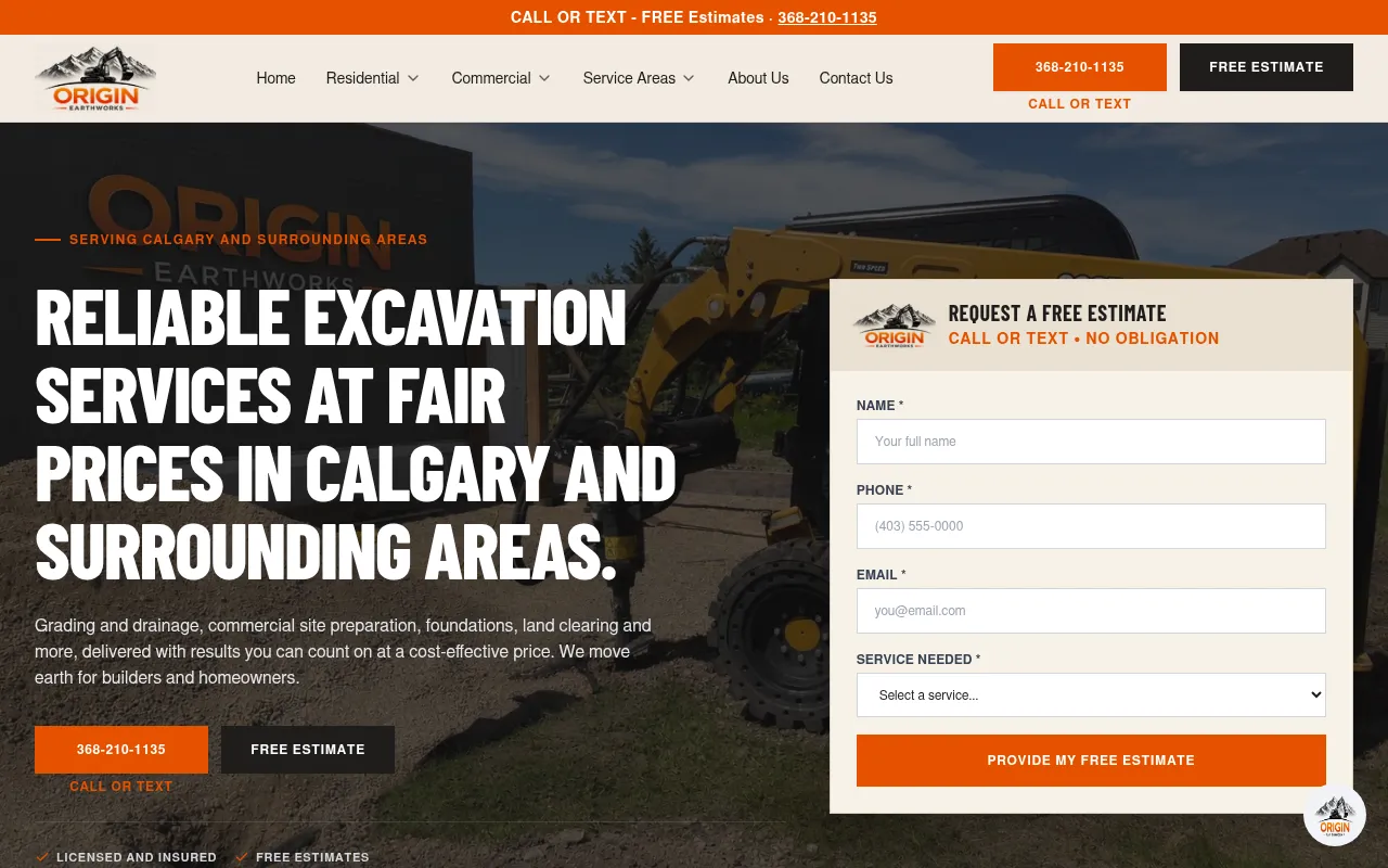 Screenshot of originew.ca
