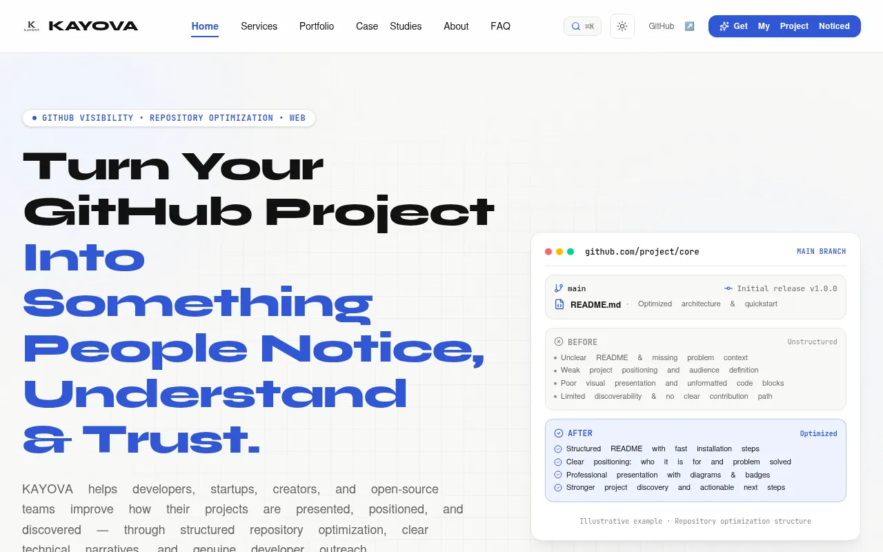 Screenshot of kayova-five.vercel.app