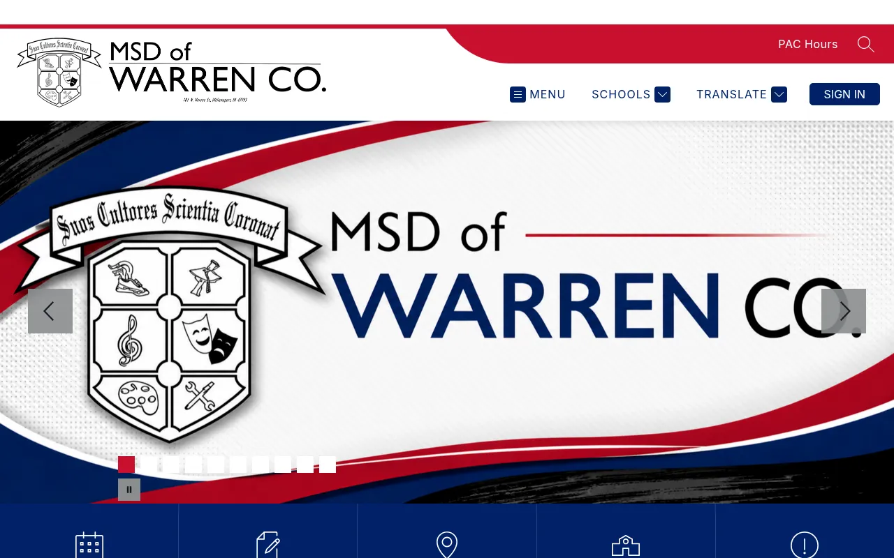 Screenshot of msdwarco.k12.in.us